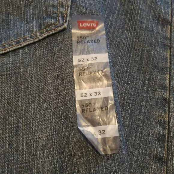 Mens Levi's 550 Denim Jeans 52x32 New with tags - Picture 6 of 9